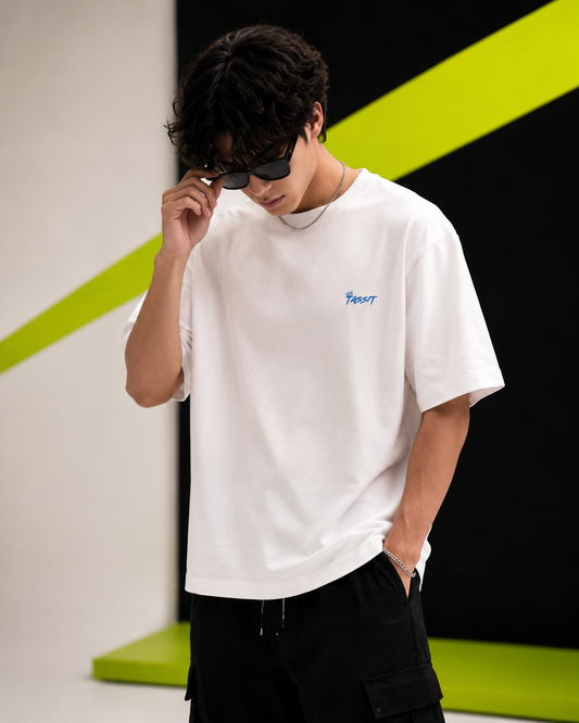 Blue Macaw Graphic Oversized T-Shirt